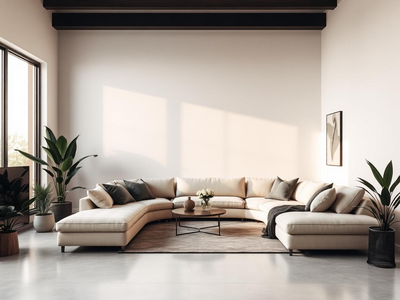 Cream Sectional Loft